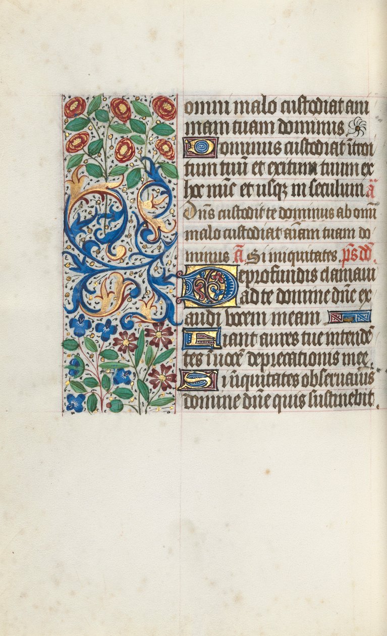 Book of Hours Use of Rouen: fol. 105v by Master of the Geneva Latini