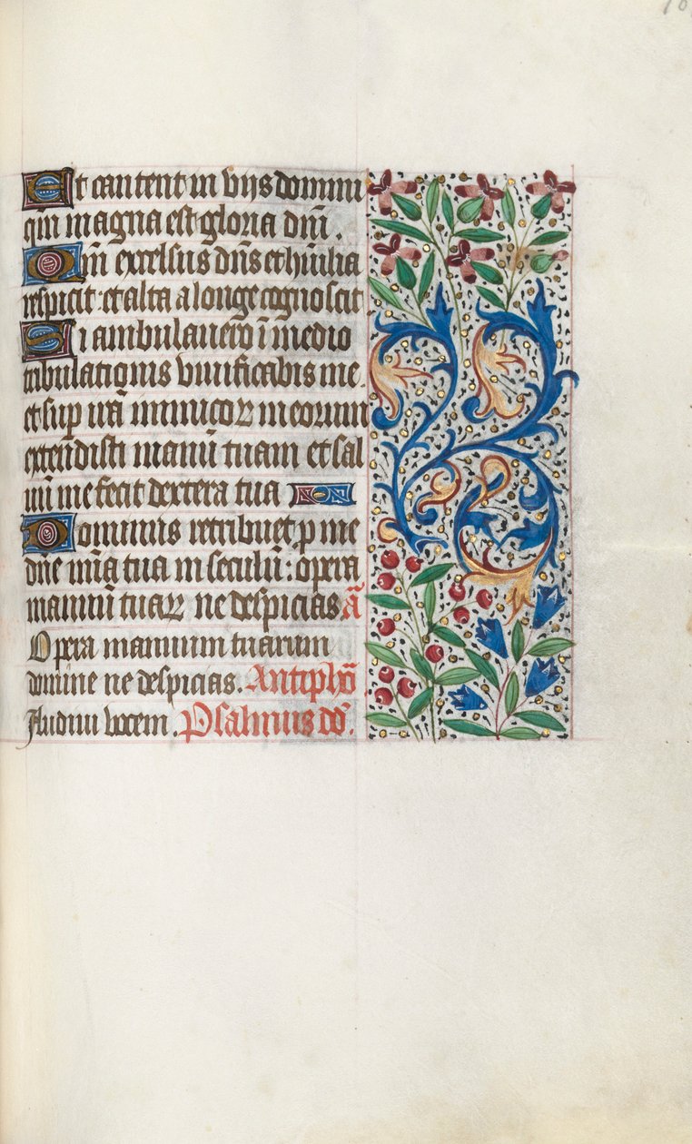 Book of Hours Use of Rouen: fol. 107r by Master of the Geneva Latini