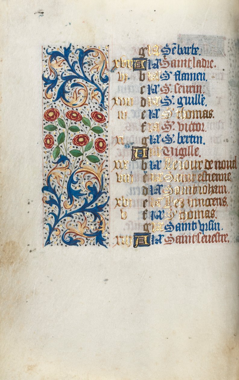 Book of Hours Use of Rouen: fol. 12v, c. 1470 by Master of the Geneva Latini