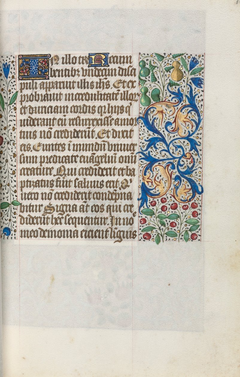 Book of Hours Use of Rouen: fol. 18r, c1470 by Master of the Geneva Latini