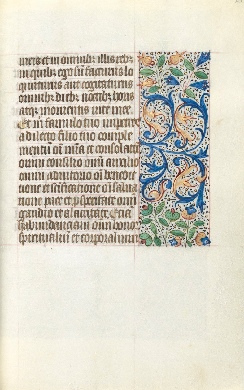 Book of Hours Use of Rouen: fol. 21r by Master of the Geneva Latini