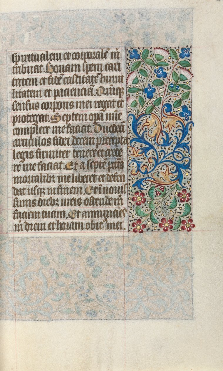Book of Hours Use of Rouen: fol. 22r by Master of the Geneva Latini