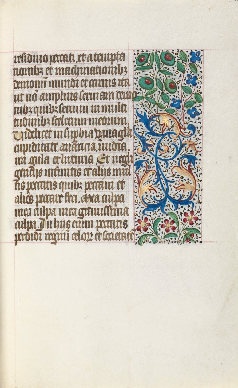 Book of Hours Use of Rouen: fol. 25r by Master of the Geneva Latini