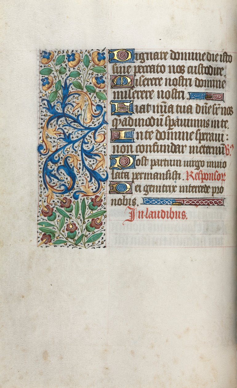 Book of Hours Use of Rouen: fol. 38v, c. 1470 by Master of the Geneva Latini