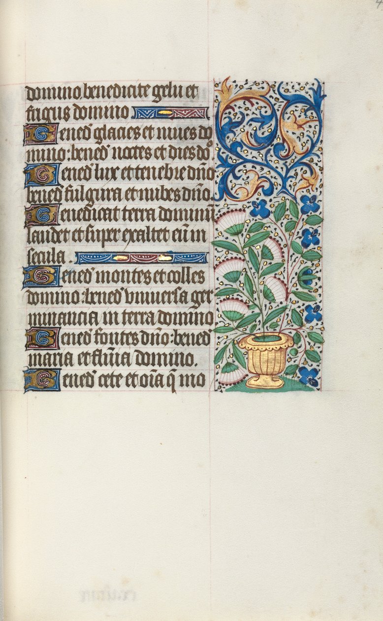 Book of Hours Use of Rouen: fol. 43r by Master of the Geneva Latini