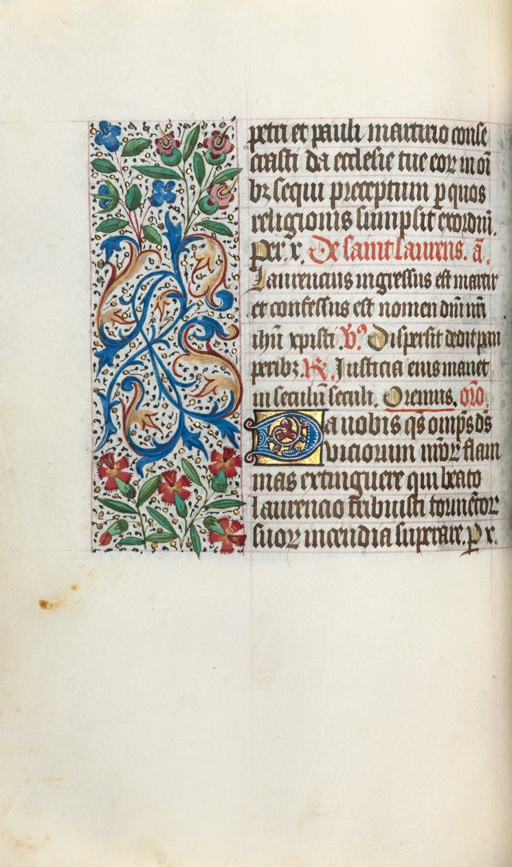 Book of Hours Use of Rouen: fol. 51v by Master of the Geneva Latini