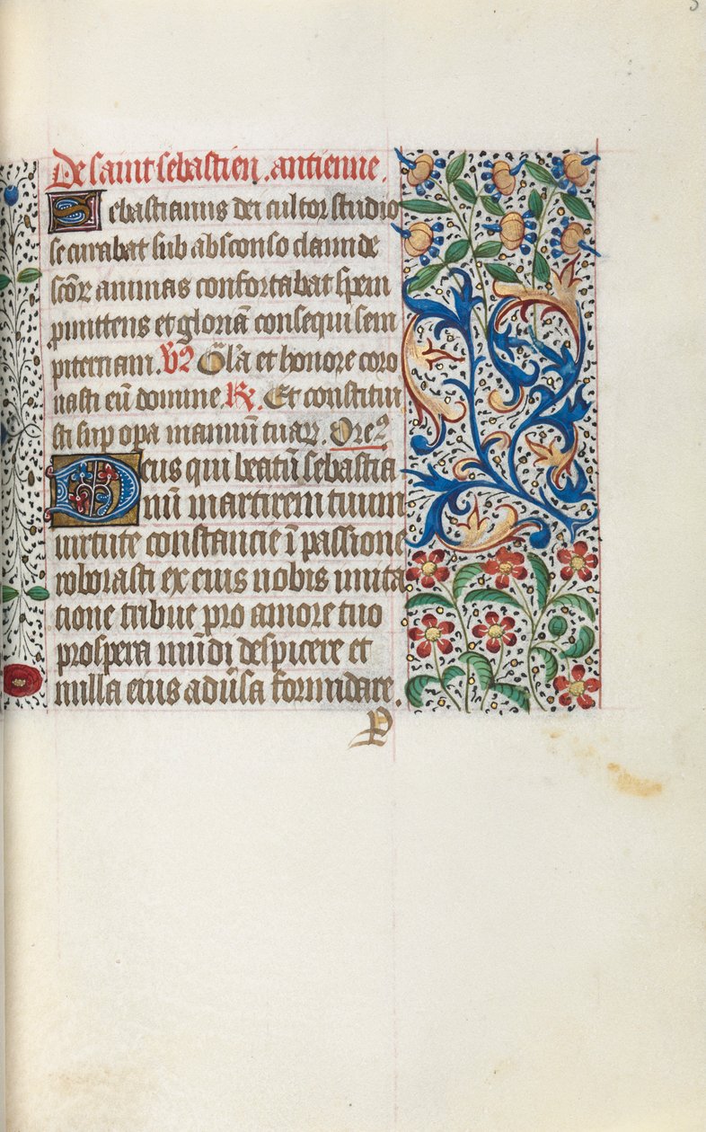 Book of Hours Use of Rouen: fol. 52r by Master of the Geneva Latini