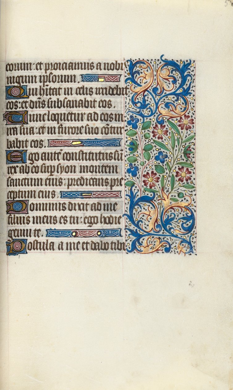 Book of Hours Use of Rouen: fol. 58r by Master of the Geneva Latini