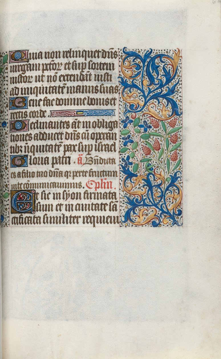 Book of Hours Use of Rouen: fol. 66r by Master of the Geneva Latini