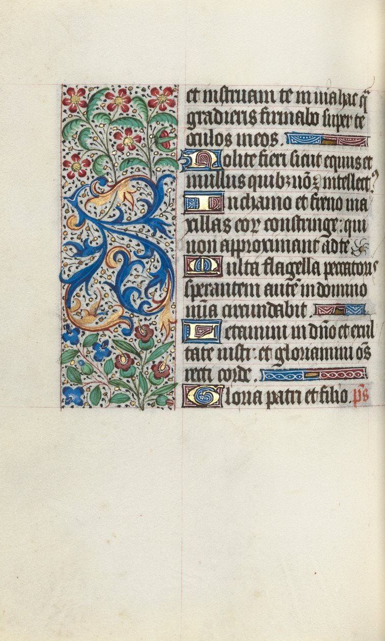 Book of Hours Use of Rouen: fol. 82v by Master of the Geneva Latini