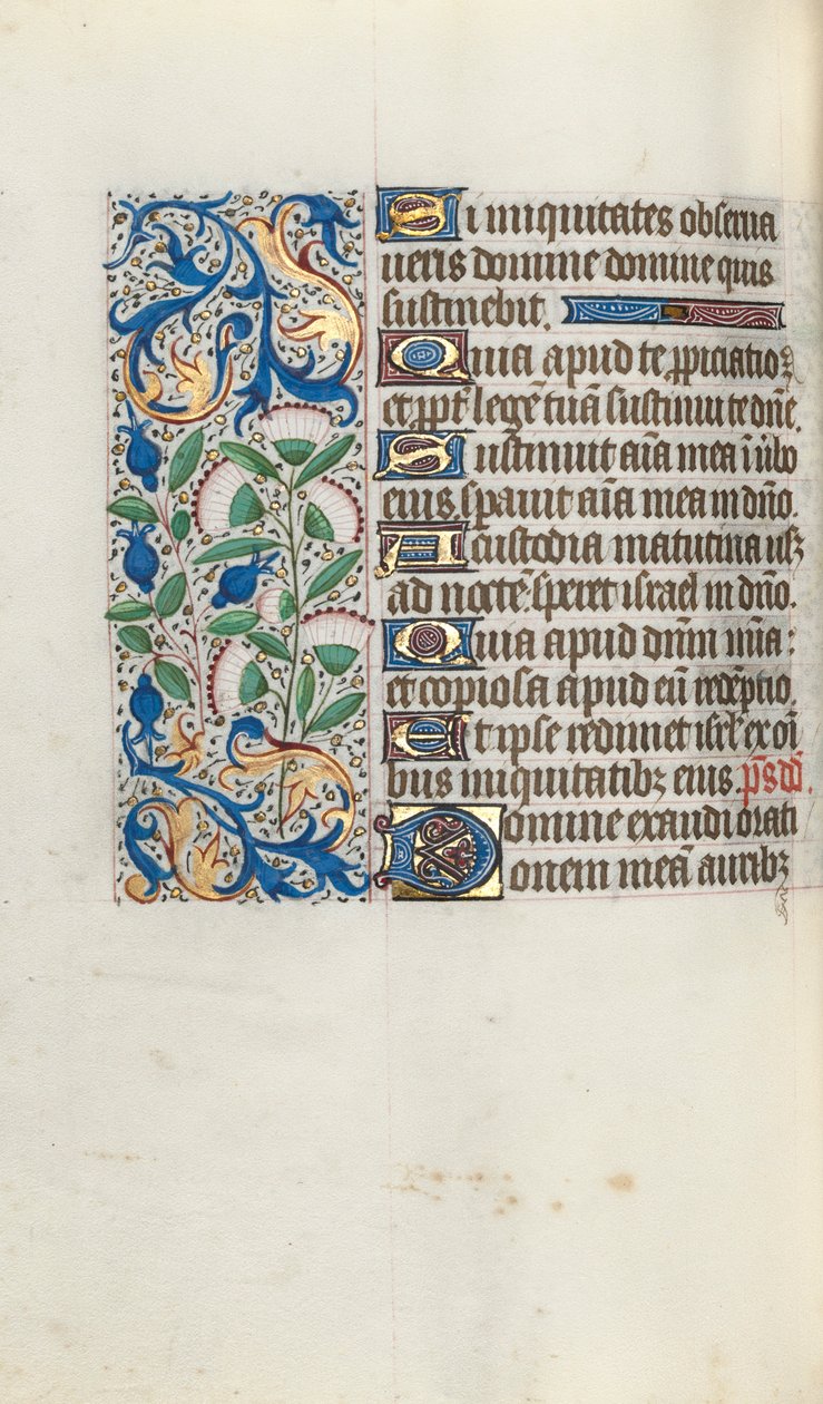 Book of Hours Use of Rouen: fol. 90v by Master of the Geneva Latini
