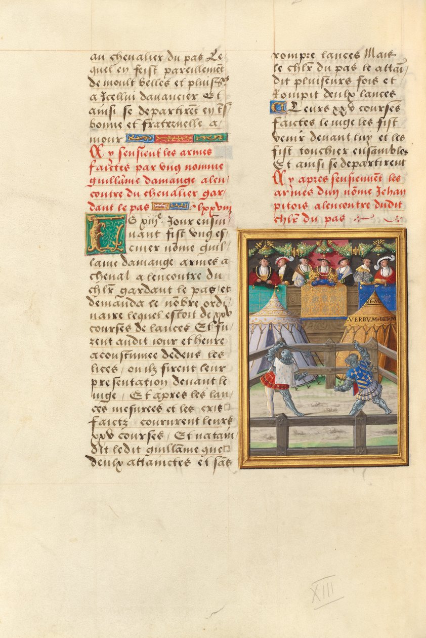 Jacques de Lalaing Fighting the Esquire Jean Pitois at the Passage of Arms of the Fountain of Tears by Master of the Getty Lalaing