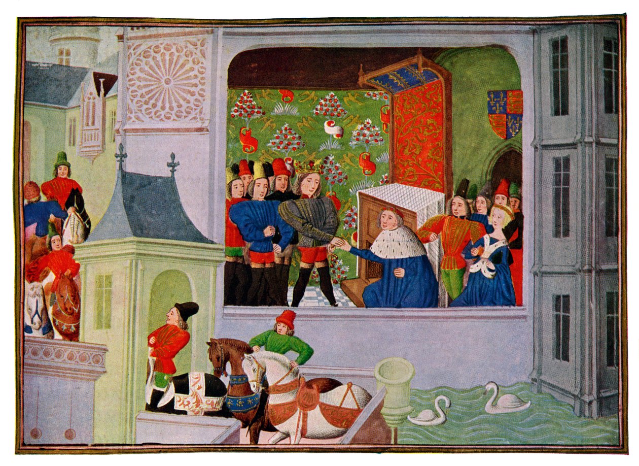 Interview of Richard II and the Duke of Gloucester by Master of the Harley Froissart