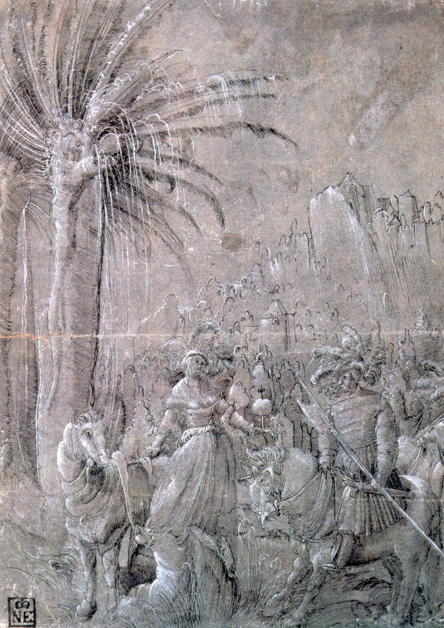 David and Abigail by Master of the Historia of Frederici