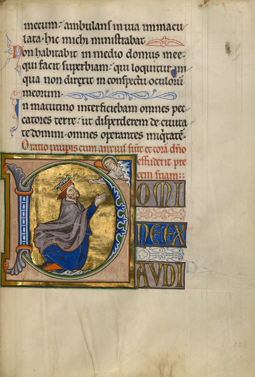Initial D: David in Prayer by Master of the Ingeborg Psalter