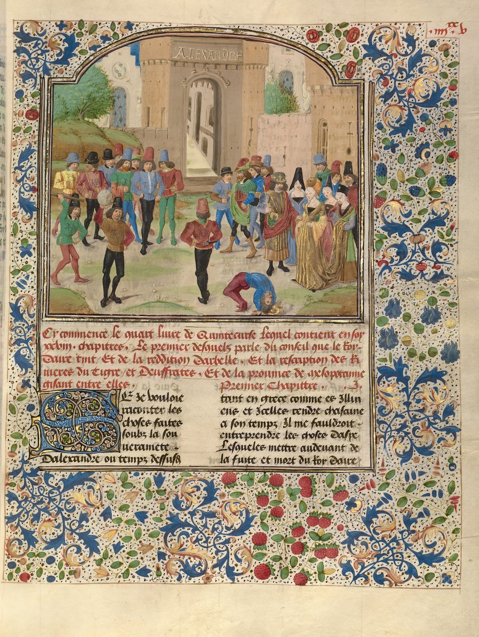 The Competition in Sittacene and the Placating of Sisigambis by Master of the Jardin de vertueuse consolation