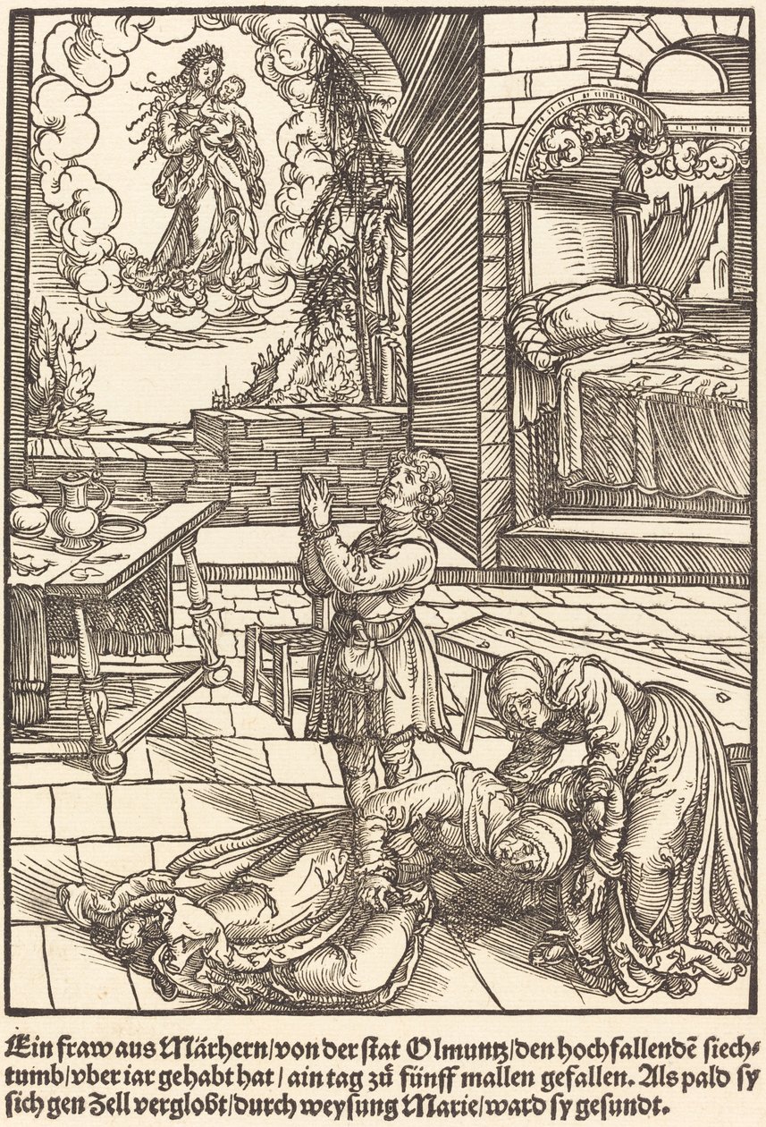 A Woman from Marhern... by Master of the Miracles of Mariazell