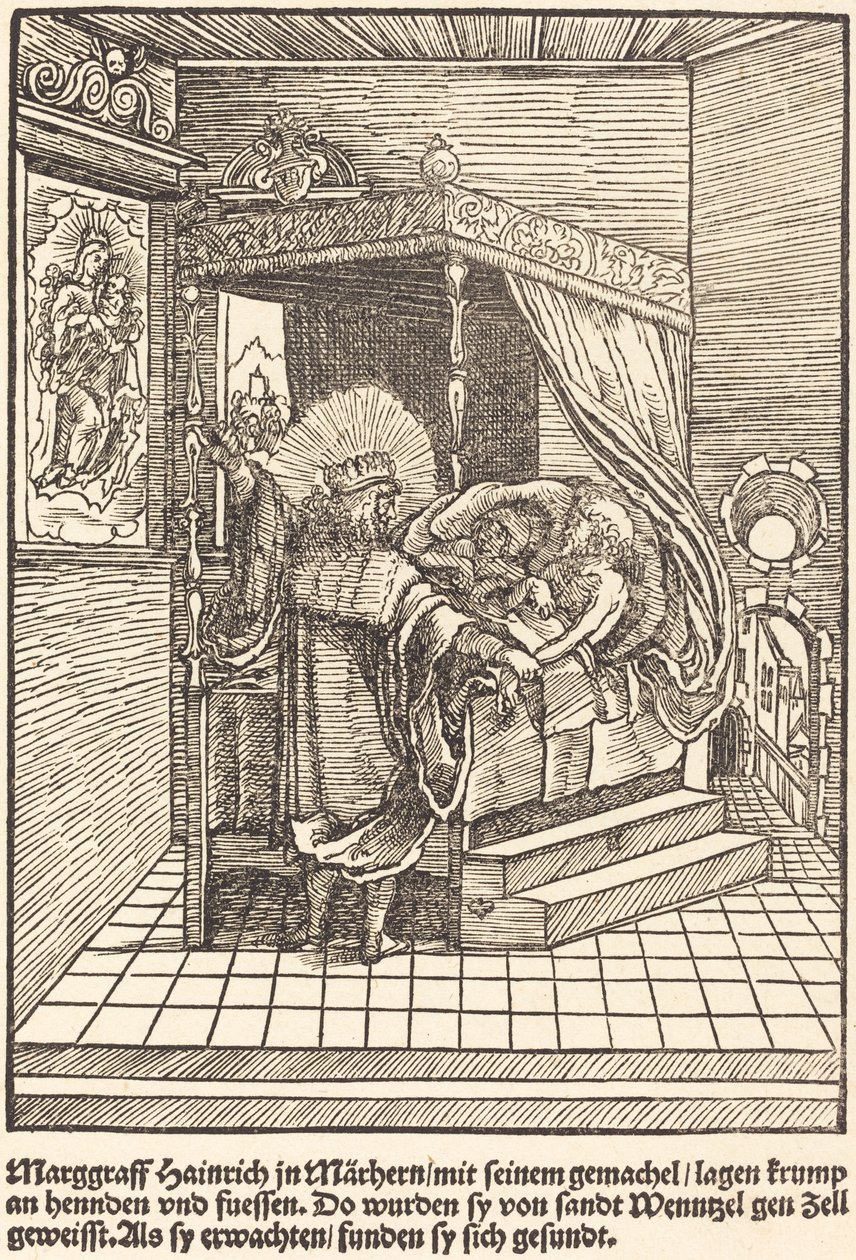 Marggraff Heinrich in Marhern ... by Master of the Miracles of Mariazell