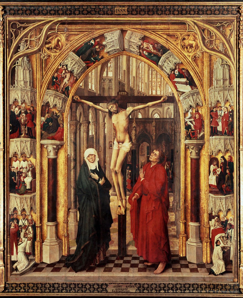 Triptych of the Redemption, Center Panel: Crucifixion by Master of the Prado Redemption