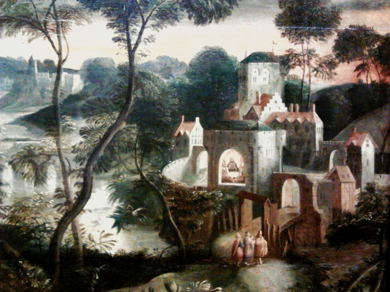 Christ with Disciples on the Way to Emmaus (detail) by Master of the Prodigal Son