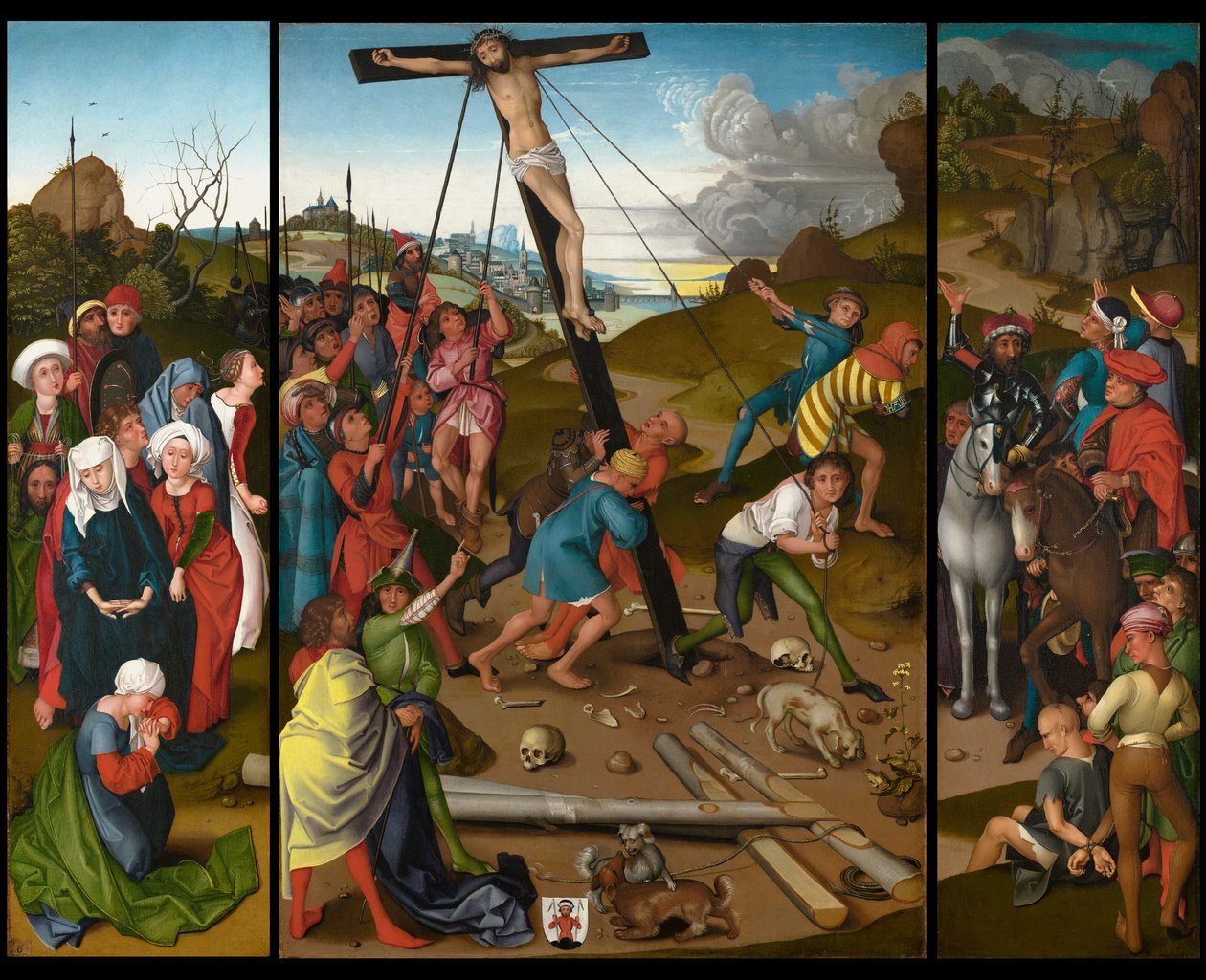 The Raising of the Cross (detail) by Master of the Starck Triptych