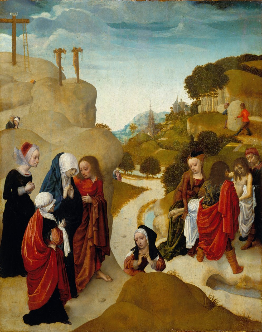 Entombment of Christ, c.1490 by Master of the Virgo Inter Virgines