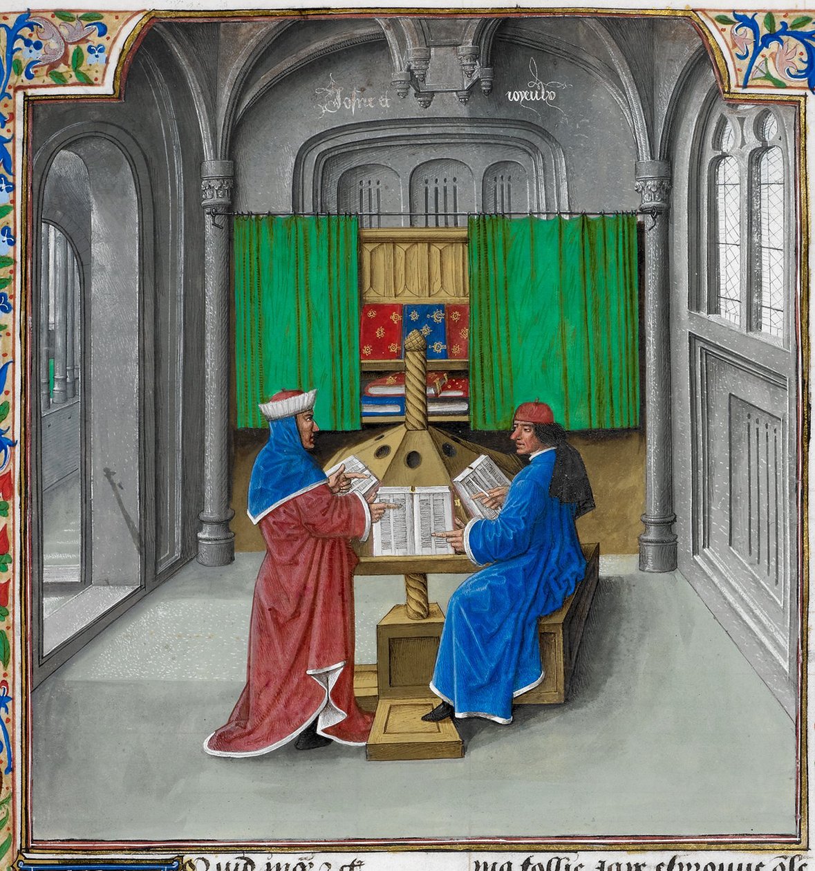 Boccaccio and Petrarch From: De casibus virorum illustrium by Giovanni Boccaccio by Master of the White inscriptions