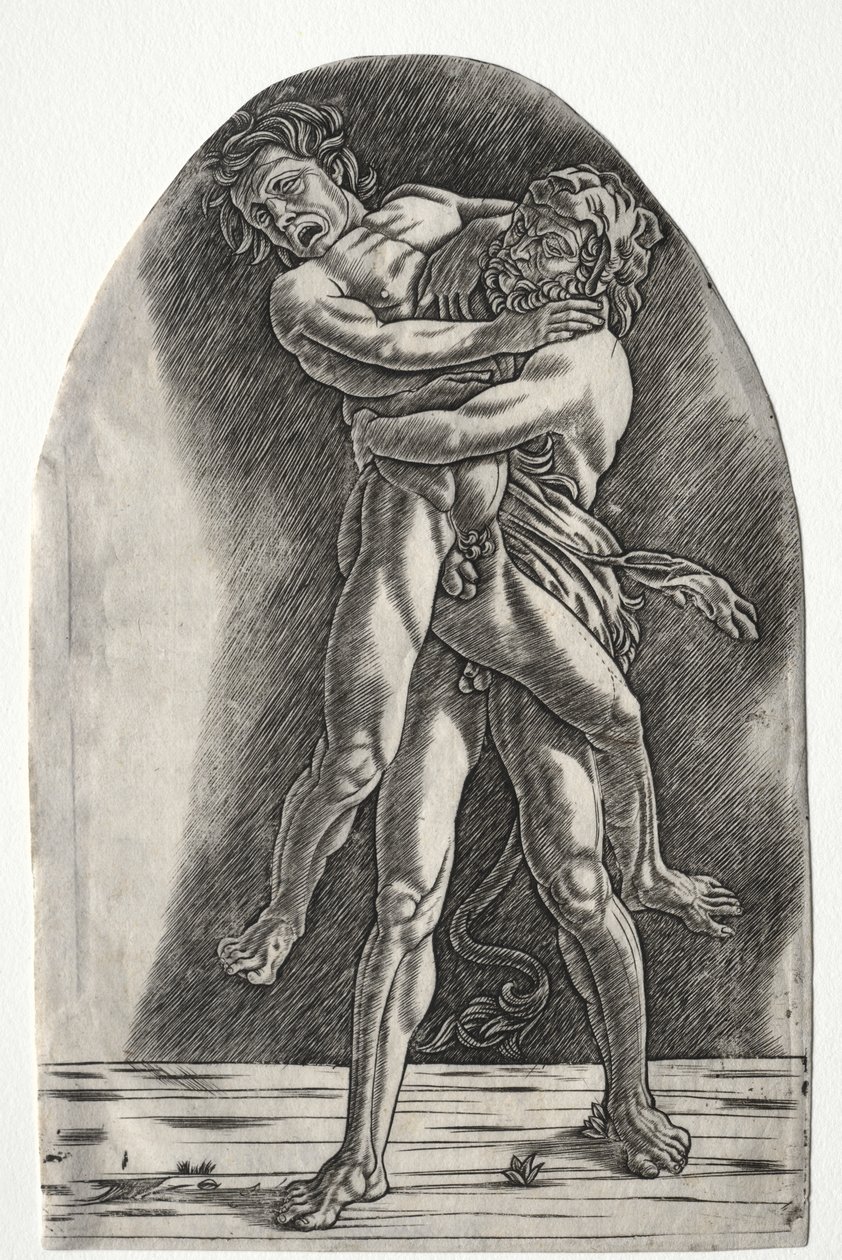 Hercules and Antaeus by Master of the Year 1515