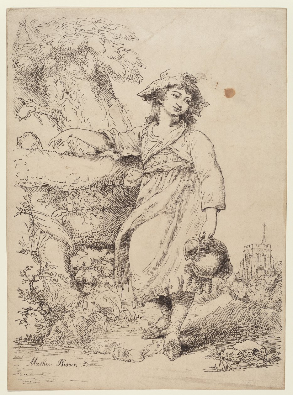 Girl with a Pitcher by Mather Brown