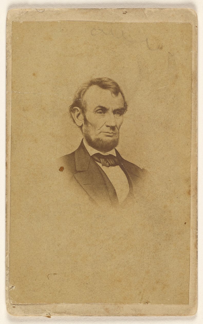 Engraving of Abraham Lincoln after a photograph by Mathew B. Brady by Mathew B. Brady