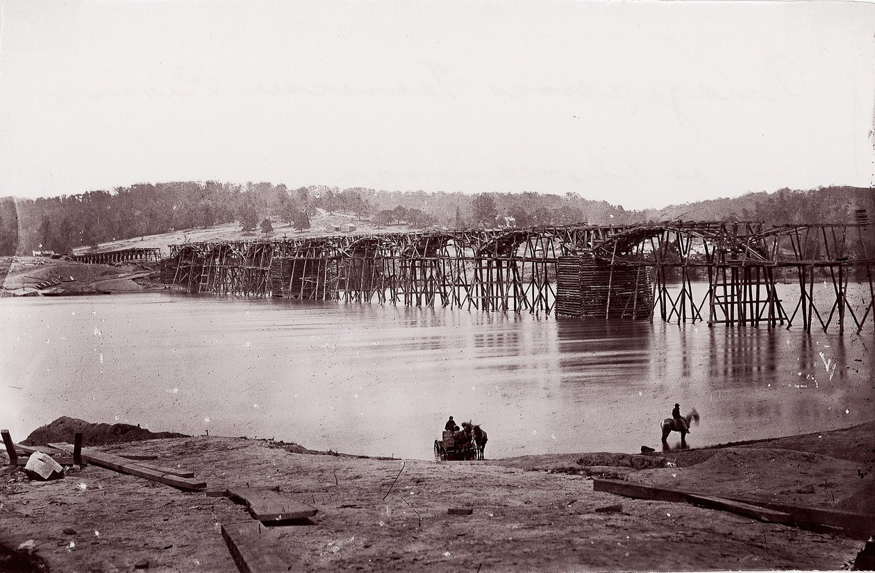 Bridge Across Tennessee River at Chattanooga by Mathew Brady