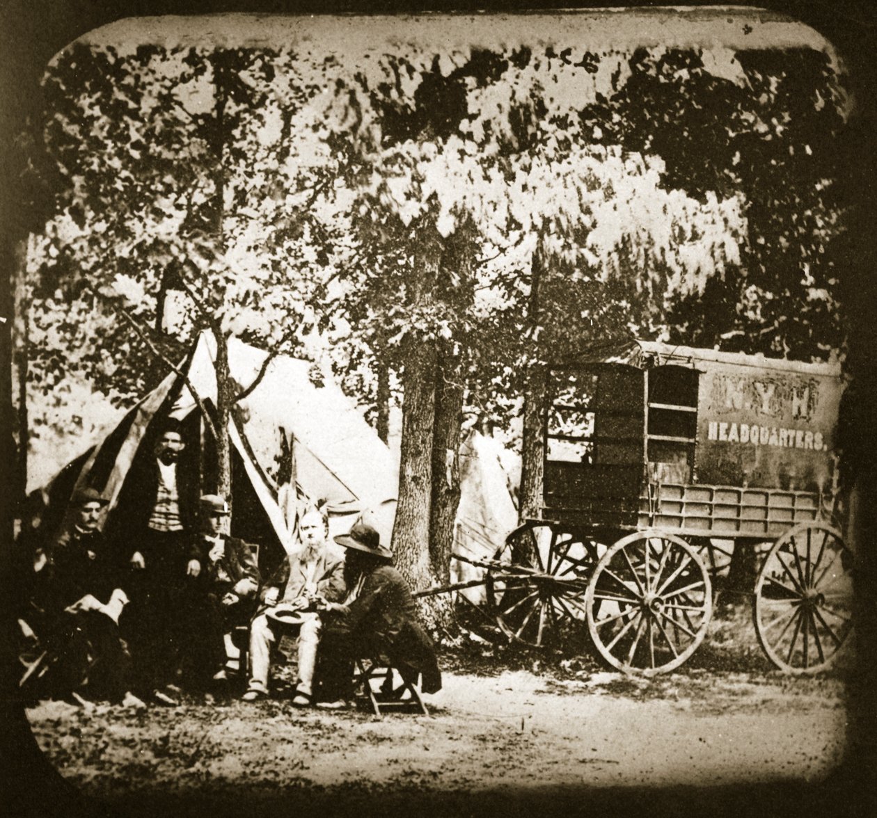 Headquarters of the New York Herald in the Field at Culpeper Court House by Mathew B. Brady