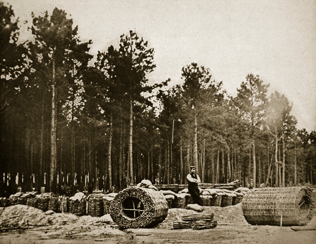 Making Gabions in Front of Petersburg, 1861-65 by Mathew B. Brady