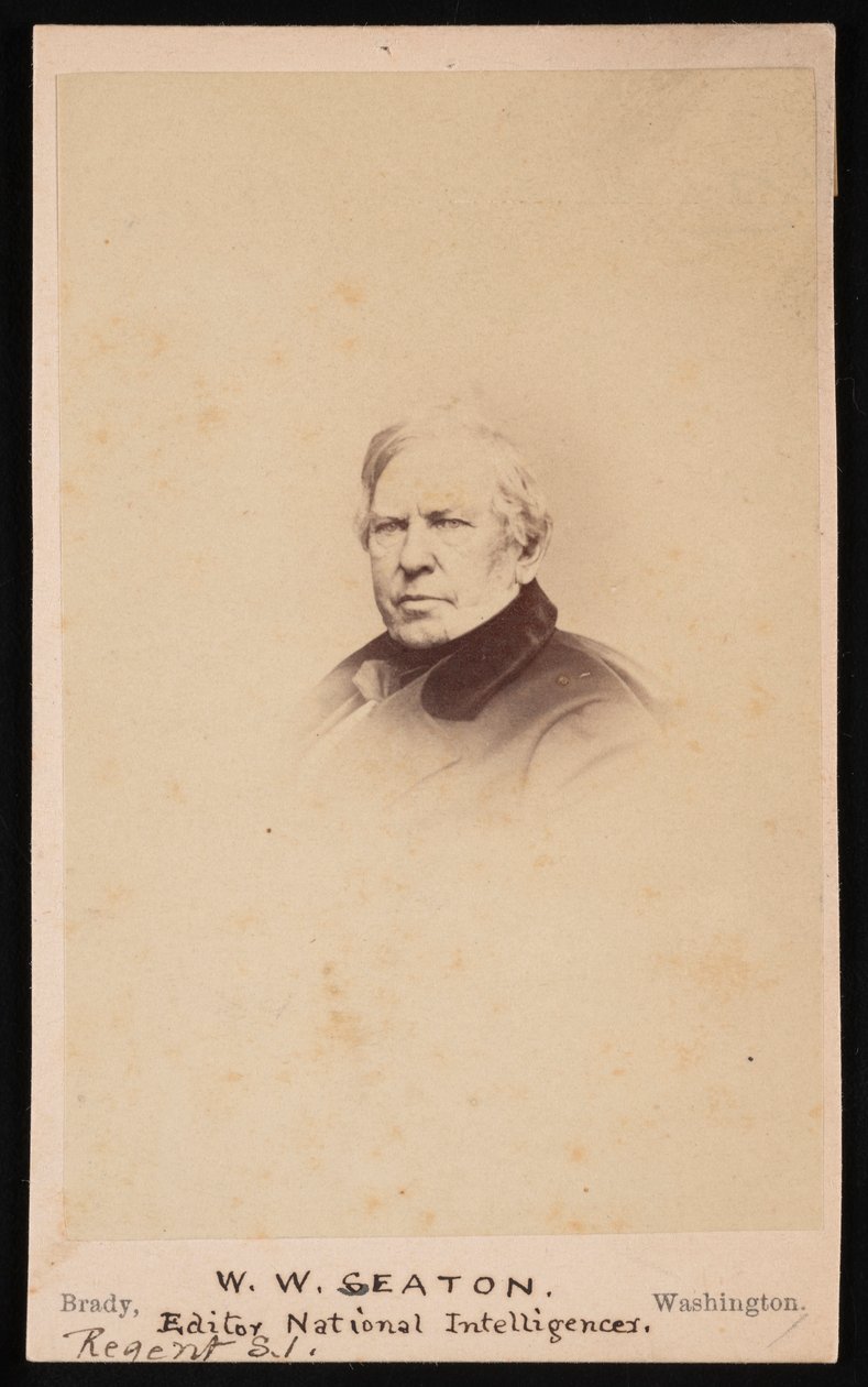 Portrait of William Winston Seaton 1785-1866, Before 1866 by Mathew Brady