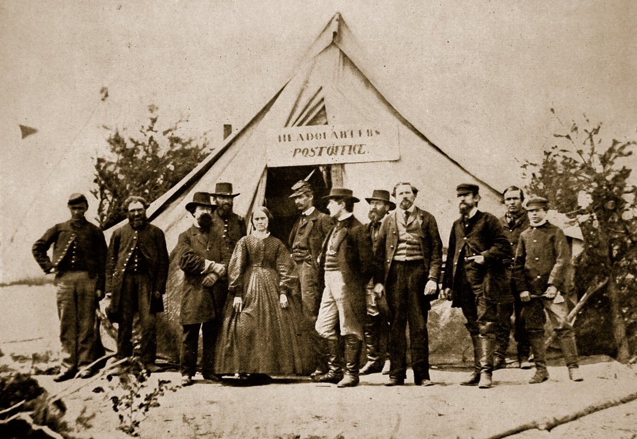 The Post Office, Headquarters of the Army of the Potomac, 1861-65 by Mathew B. Brady