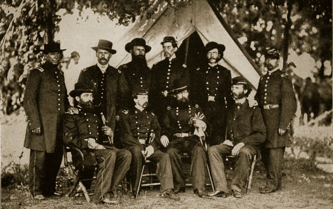 General Jefferson C. Davis and Staff by Mathew and studio Brady