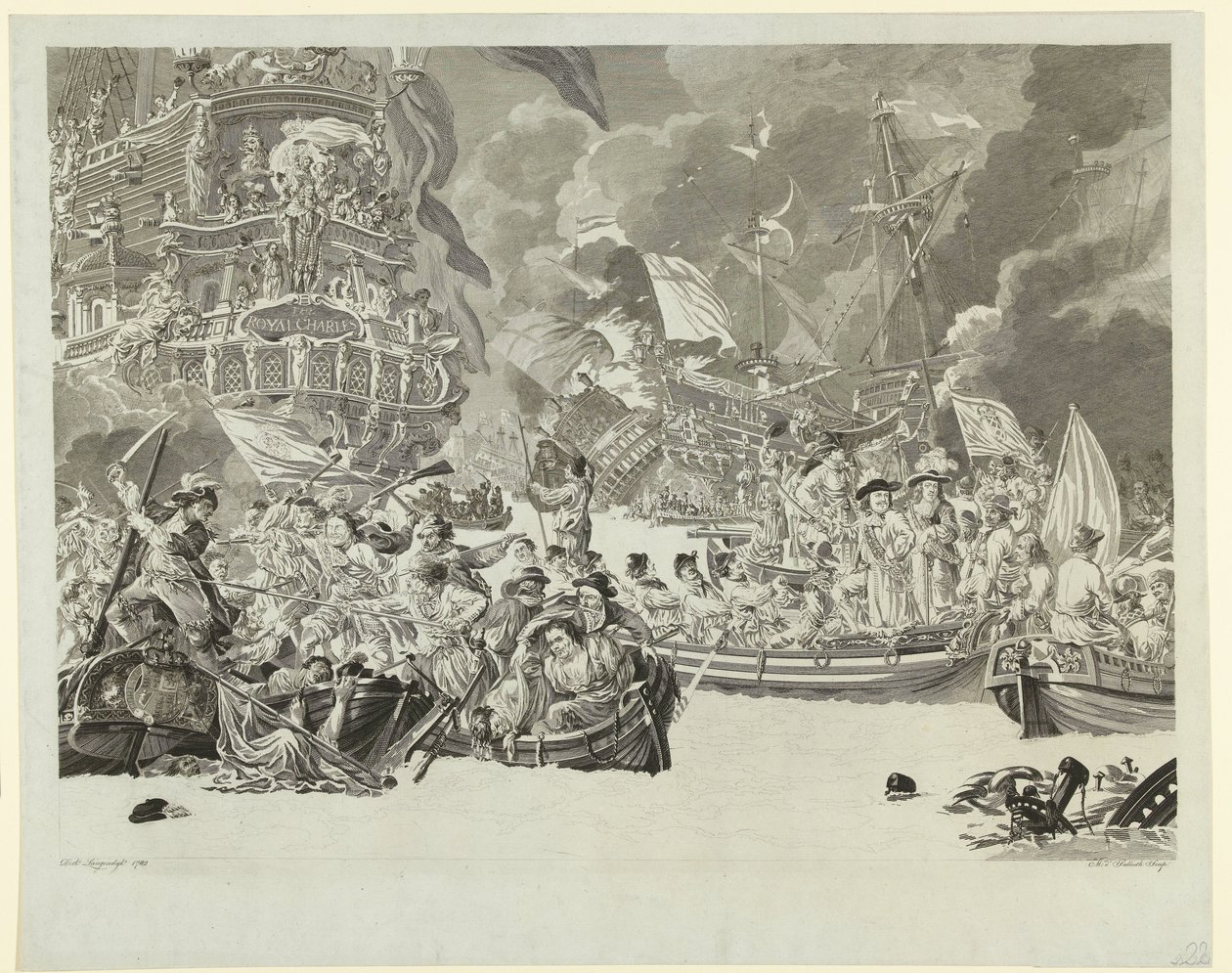 The Dutch Raid on the Medway and the Capture of the Royal Charles, 1667 by Mathias de Sallieth