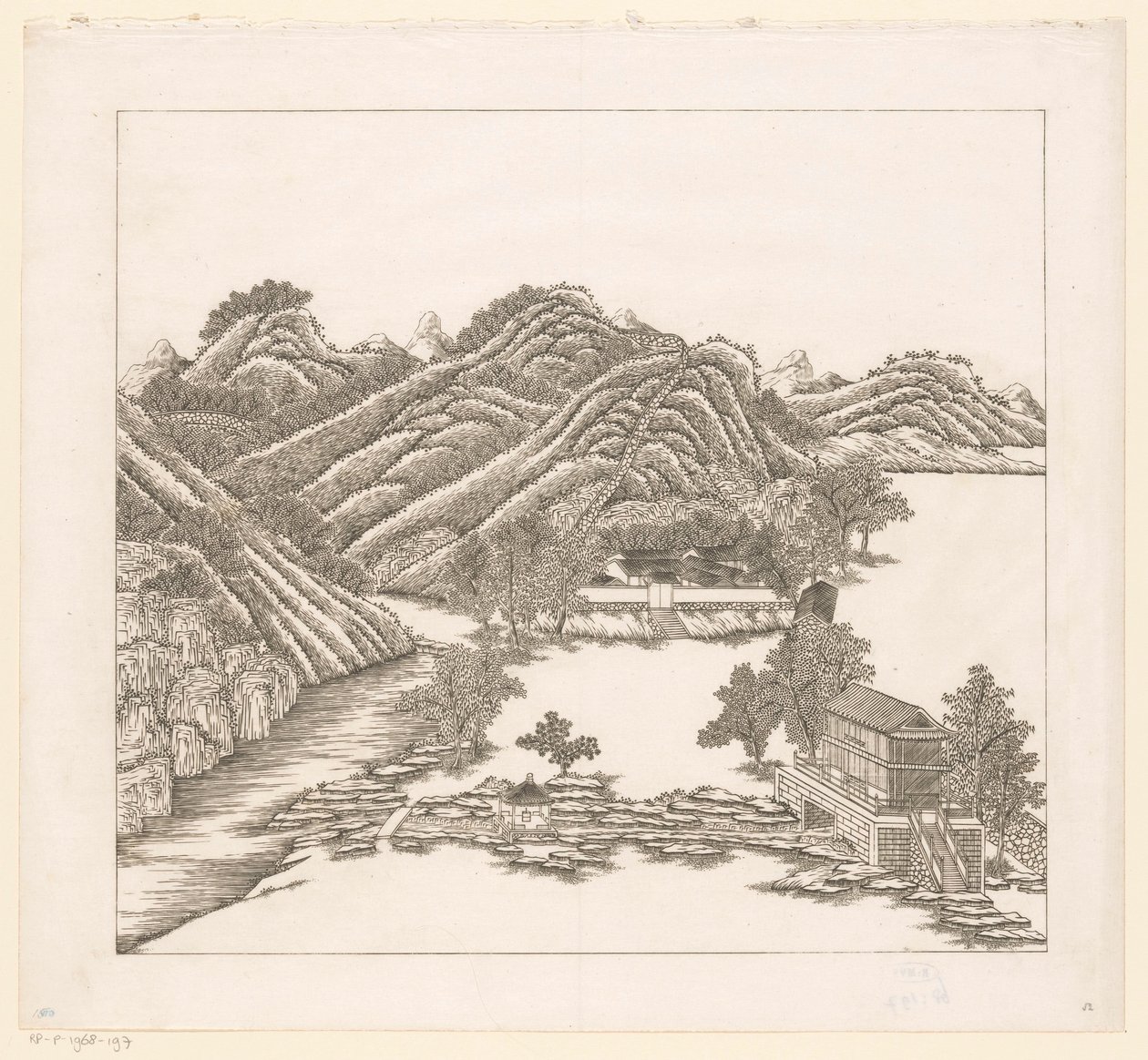 View of a Part of the Imperial Summer Palace in Chengde (Jehol), China by Matteo Ripa