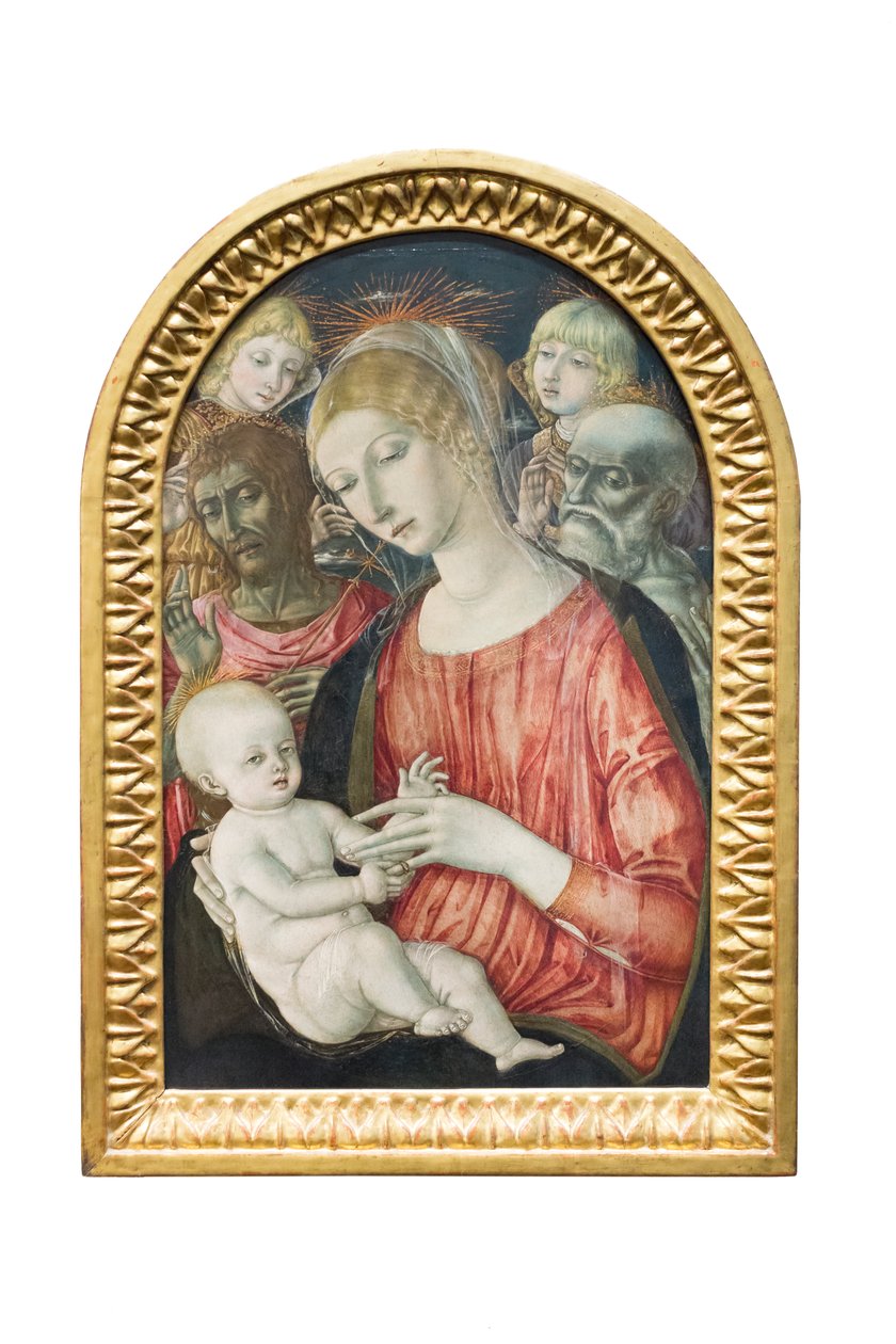 Madonna and Child with Angels, St John the Baptist and St Jerome by Matteo di (c.1430 95) Giovanni