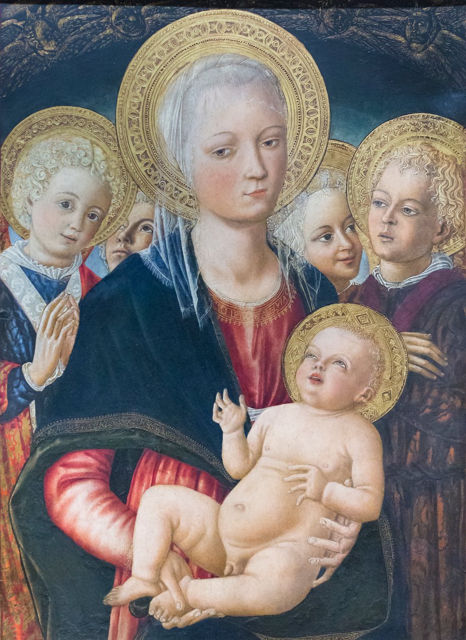 Madonna and Child with angels by Matteo di (c.1430 95) Giovanni