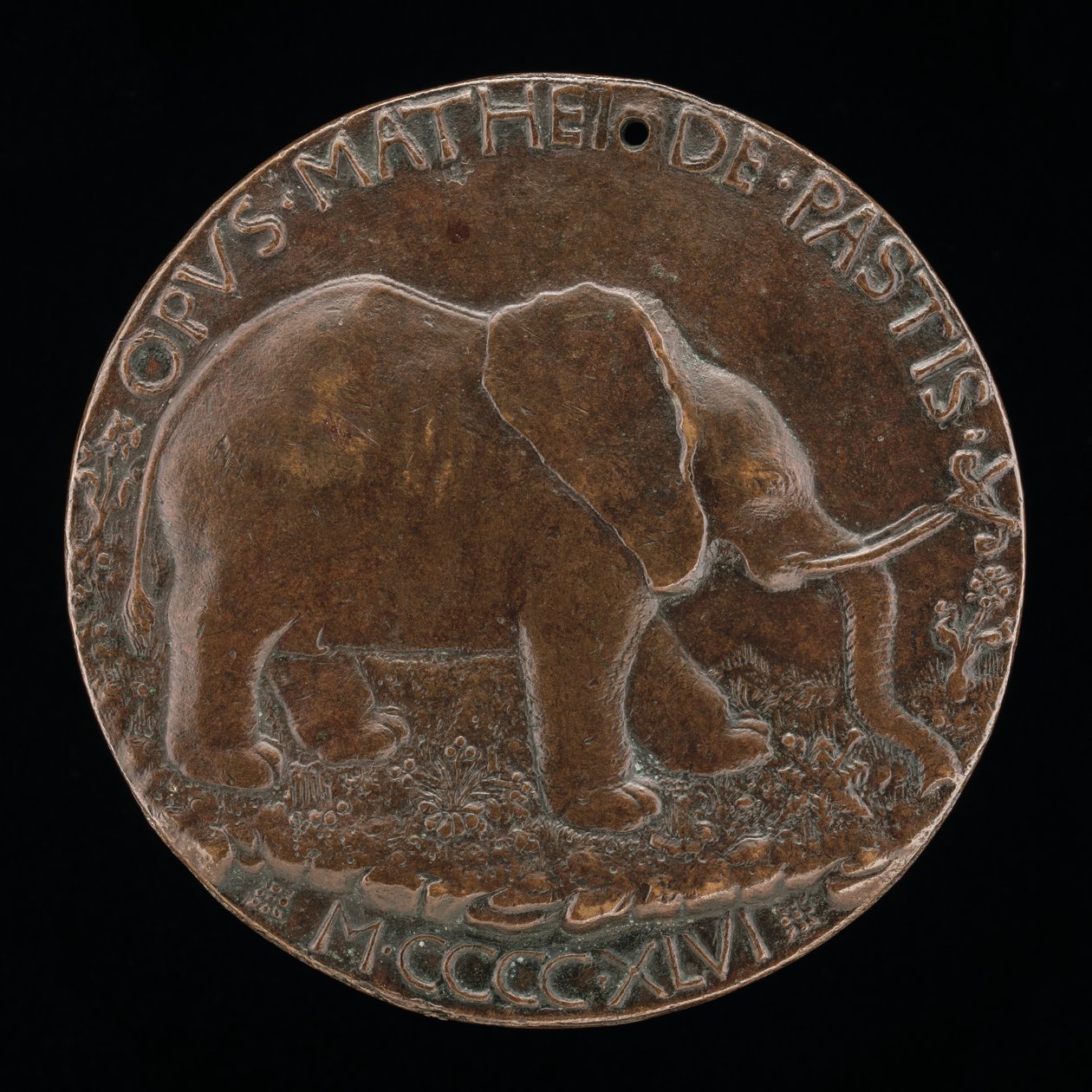 The Malatesta Elephant in a Meadow [reverse], 1446 by Matteo di Andrea de Pasti