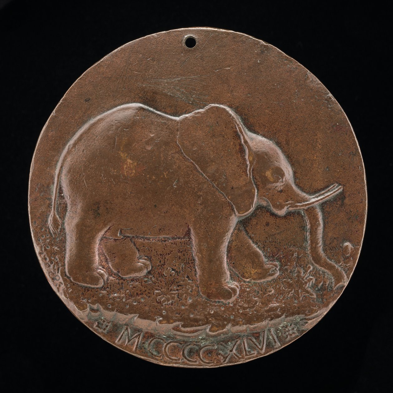 The Malatesta Elephant in a Meadow (reverse) by Matteo di Andrea de Pasti