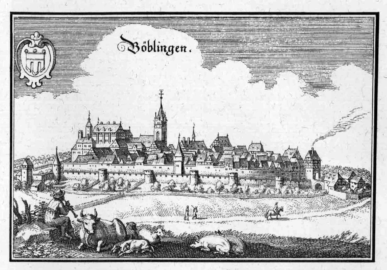 Böblingen (excerpt) by Matthaus Merian
