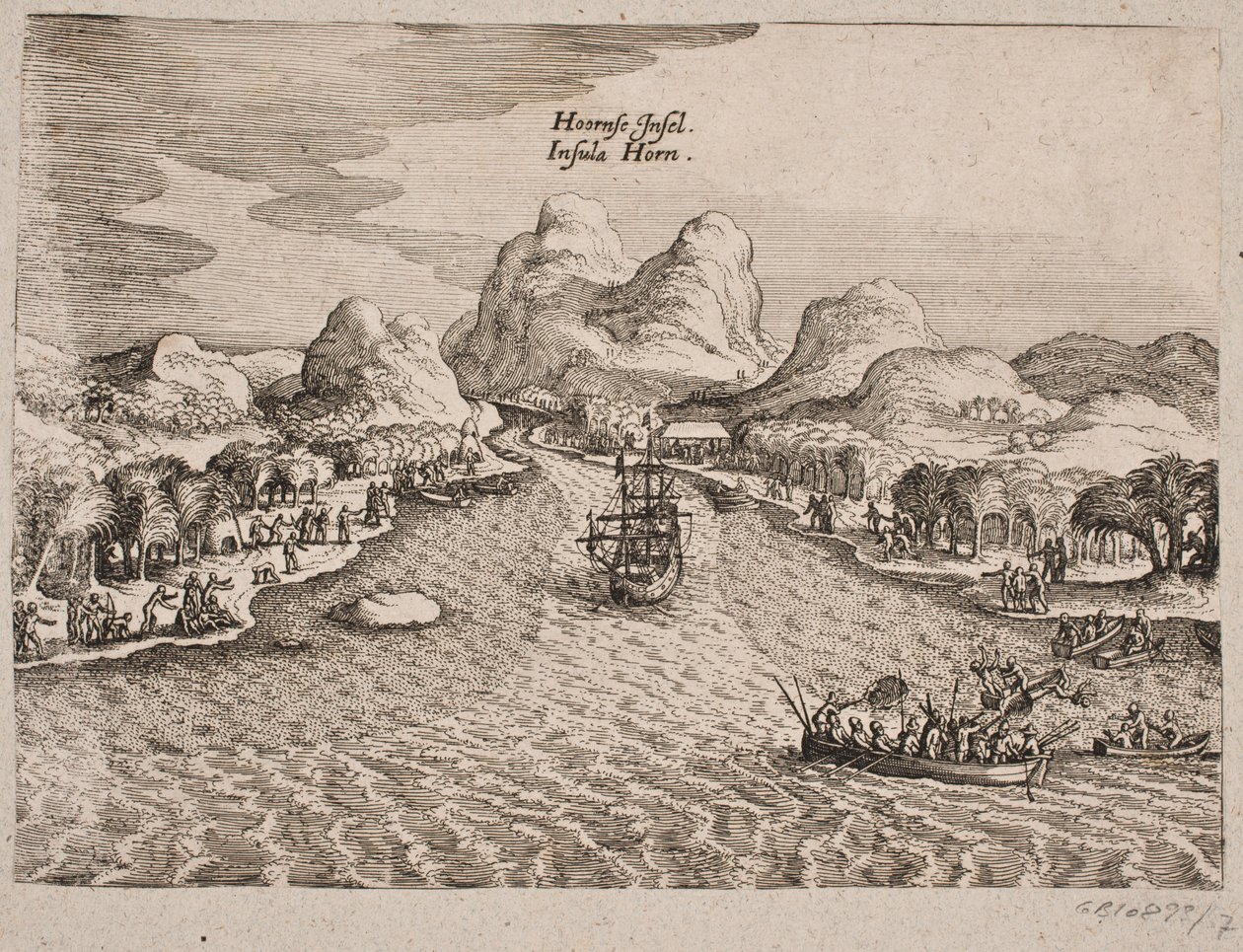 Description of Horn Island by Matthäus Merian d.Æ.