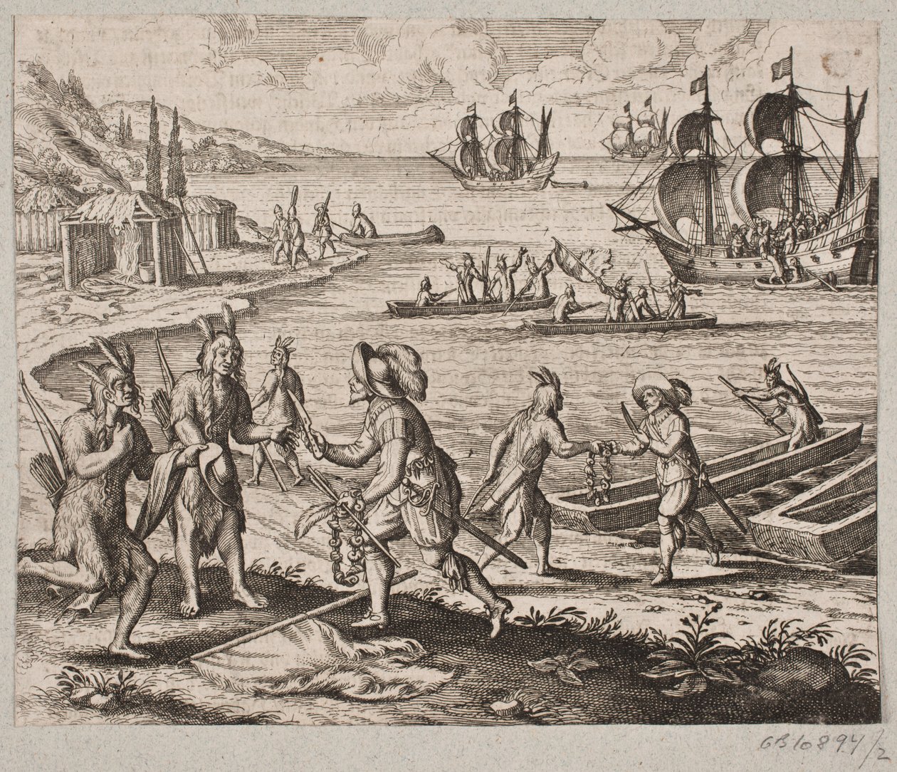 Thus a Natural Harbor was Transferred to the Dispatched Englishmen by Matthäus Merian d.Æ.