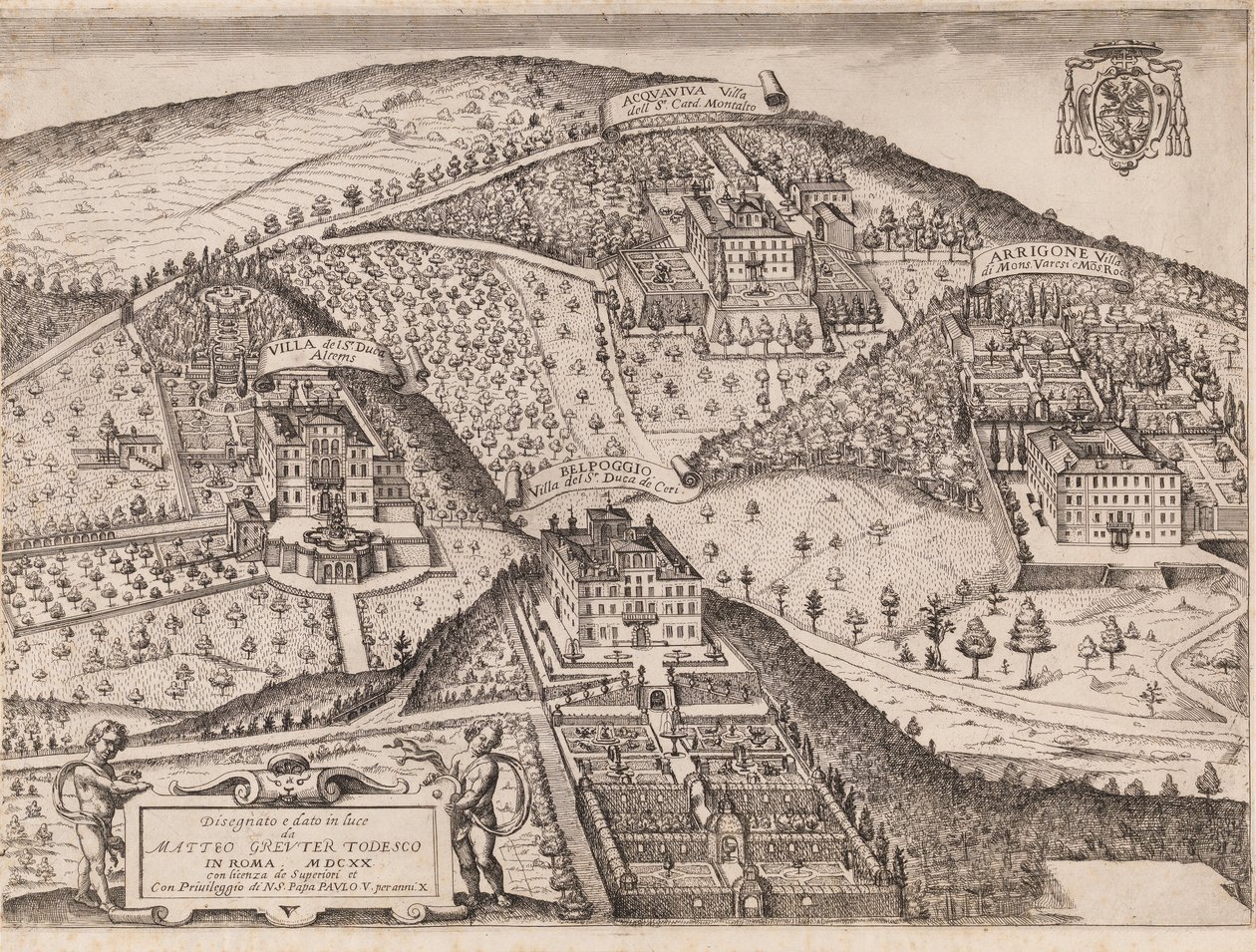 View of Frascati and Surroundings by Matthaus Greuter