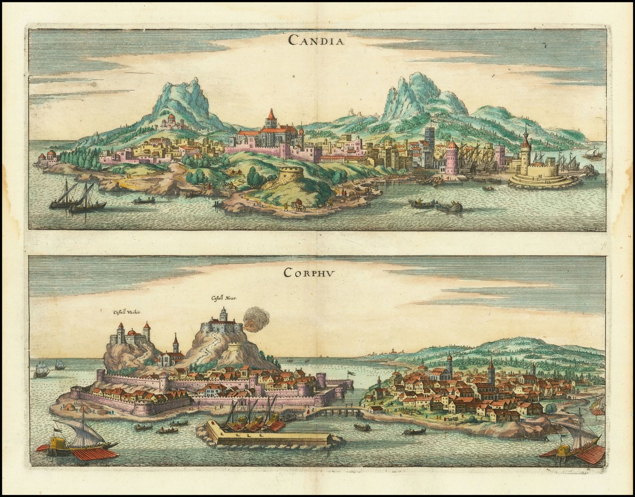 Candia, Corfu by Matthaus Merian