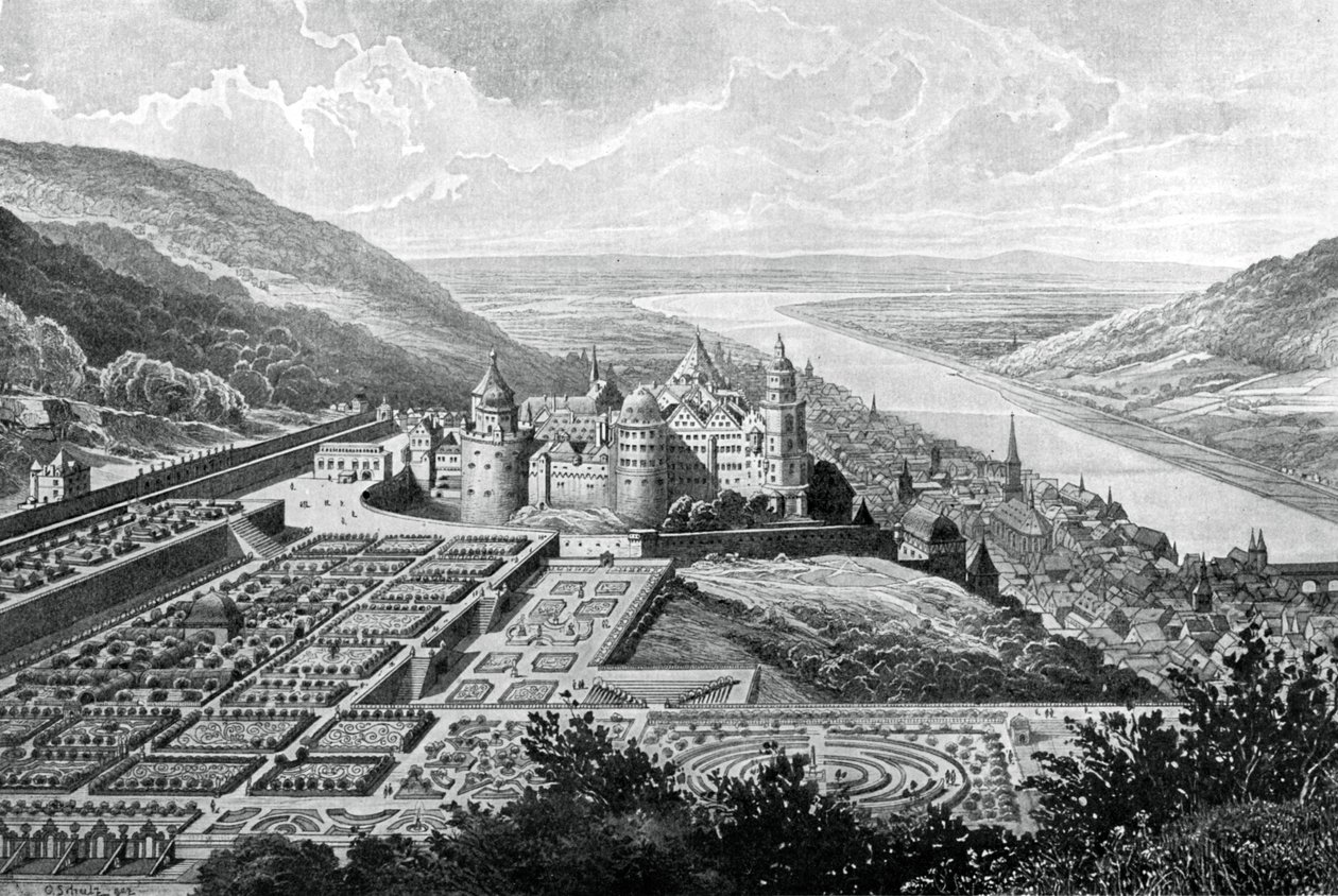 Heidelberg Castle, Germany, 1620, 1903 by Matthaus Merian