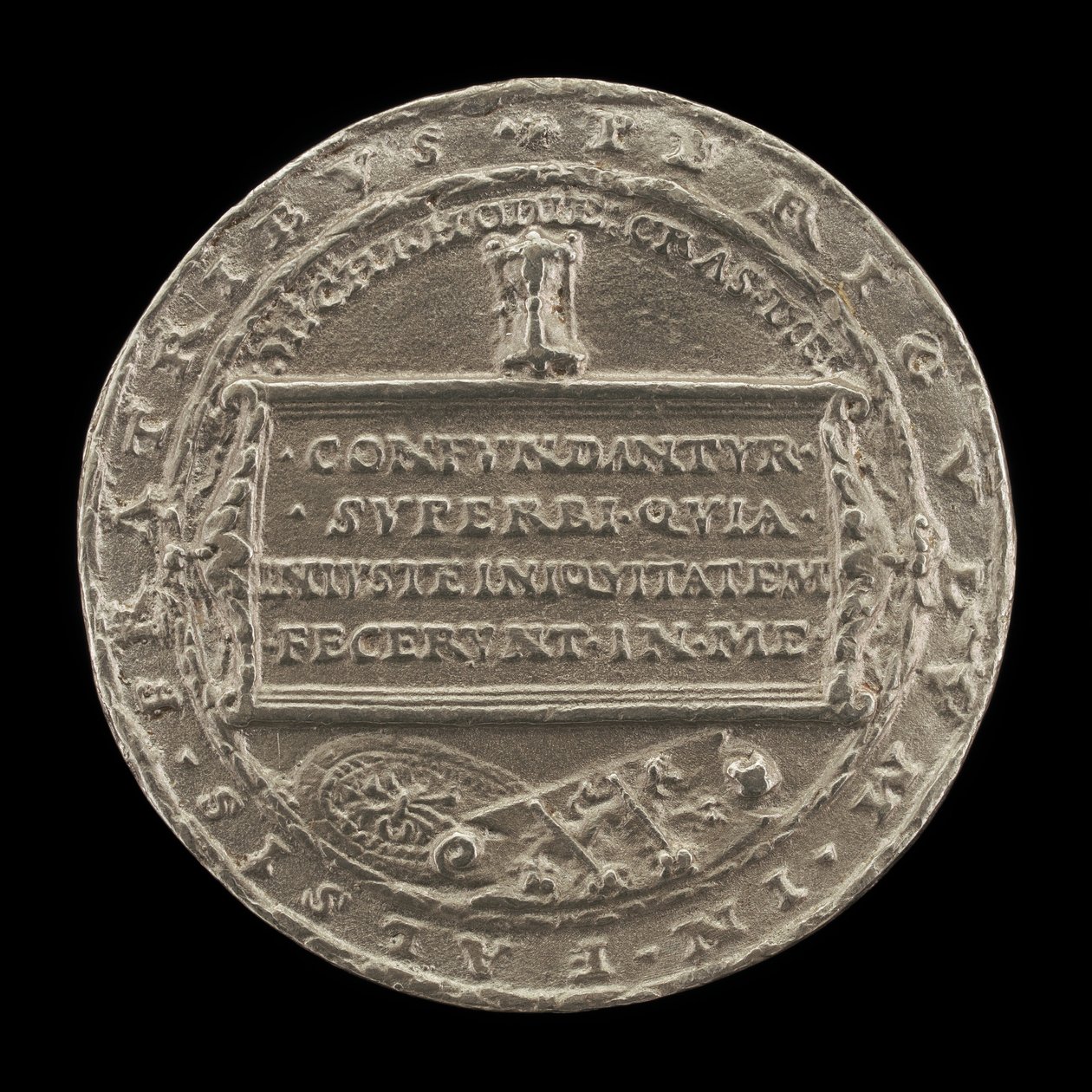 Hourglass on an Inscribed Tablet (reverse) by Matthes Gebel