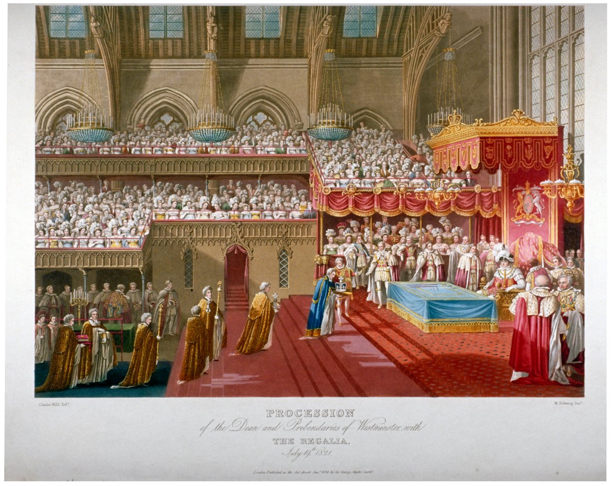 Coronation of King George IV, Westminster Hall, London, 1821 by Matthew Dubourg